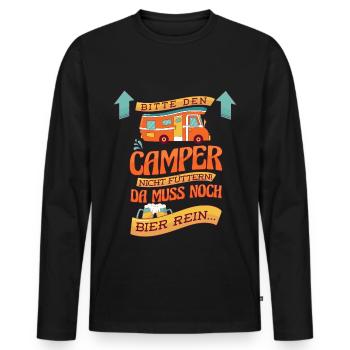 Wohnmobil-Camper Reisemobil Zubehör Camping und - Männer Premium Bio Langarmshirt - Schwarz - Vorne - Nico (187cm)