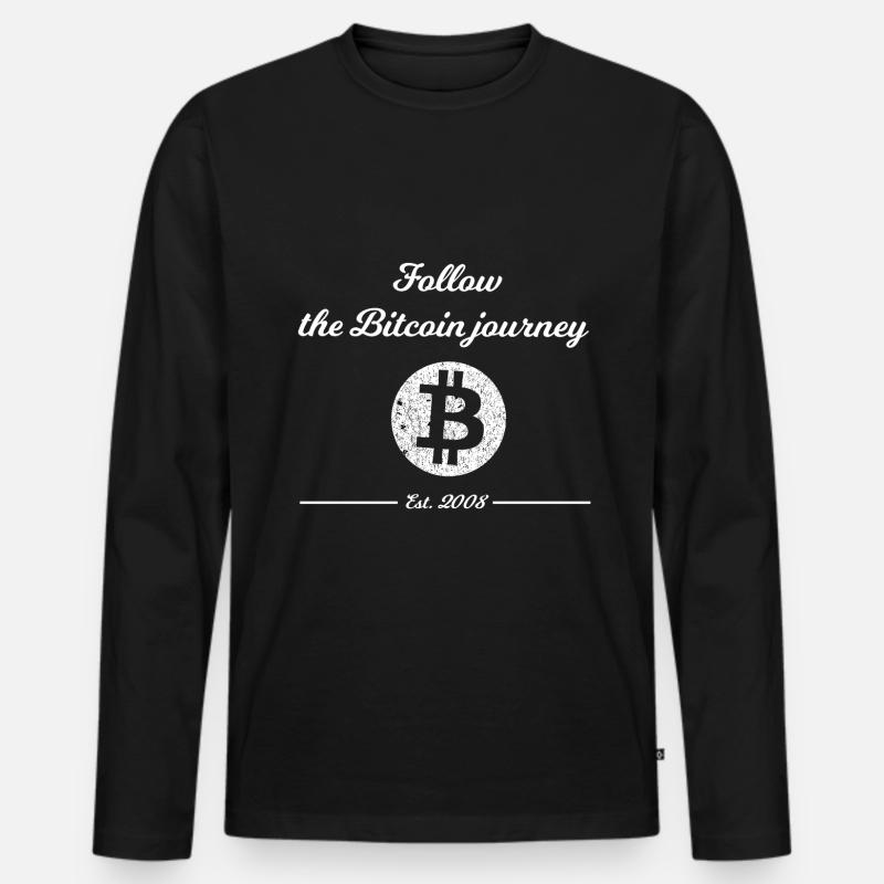Die Geschichte des Bitcoin - Männer Premium Bio Langarmshirt - Schwarz