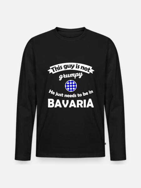 Bavarian homeland - Men's Premium Organic Long Sleeve Shirt - black