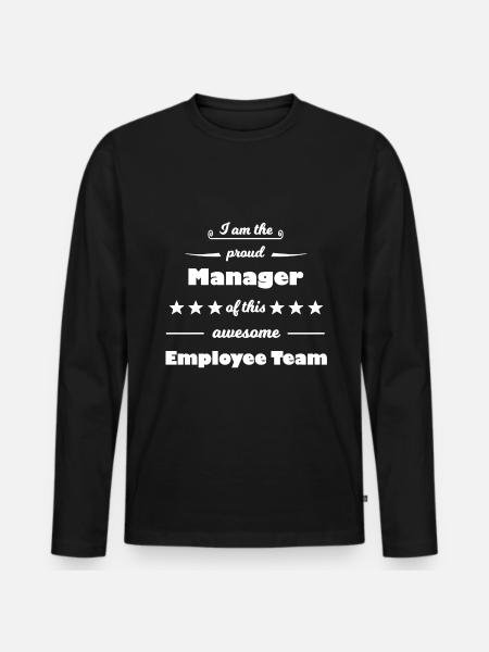 The Manager - Men's Premium Organic Long Sleeve Shirt - black