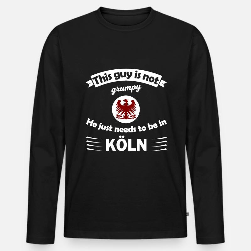 Die Kölner - Männer Premium Bio Langarmshirt - Schwarz