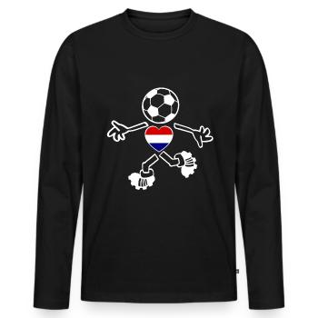 Les fans néerlandais - T-shirt manches longues Premium bio Homme - noir - Devant - Nico (187cm)