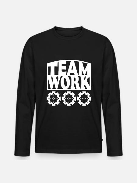 The team workers - Men's Premium Organic Long Sleeve Shirt - black