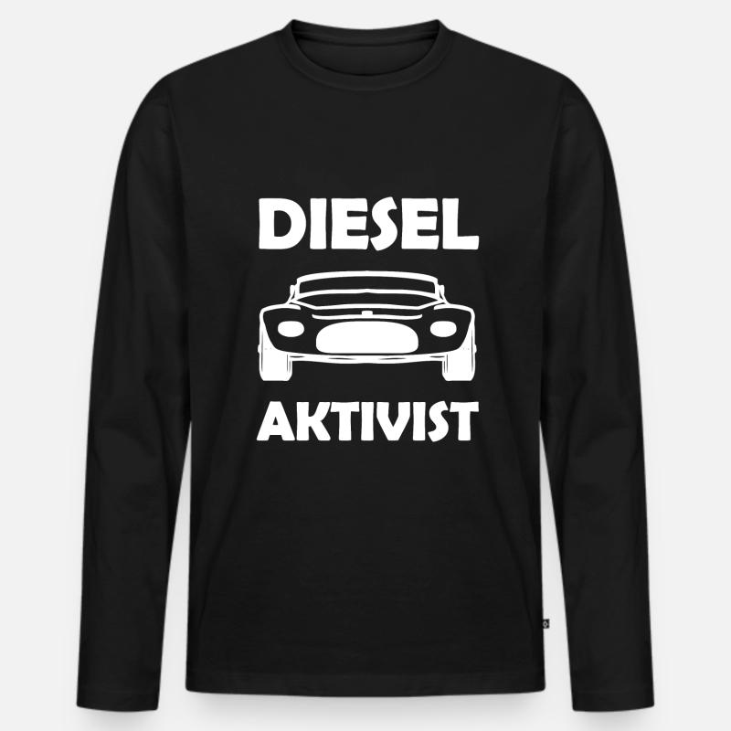 Der Diesel Aktivist - Männer Premium Bio Langarmshirt - Schwarz