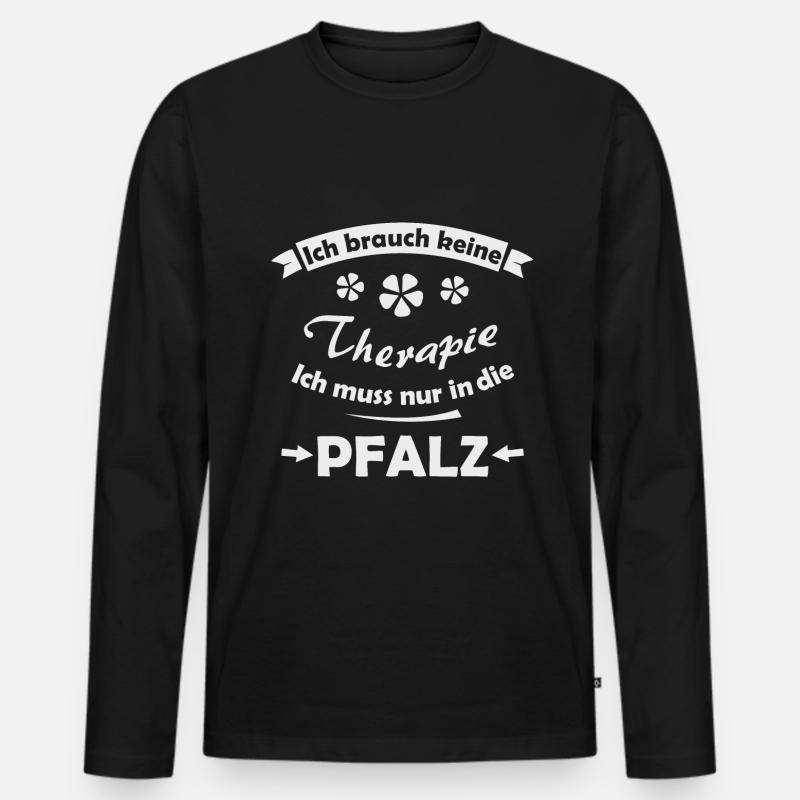 Die Pfälzer - Männer Premium Bio Langarmshirt - Schwarz