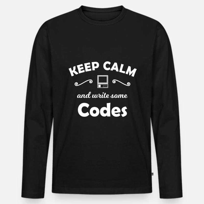 Code Programmierer - Männer Premium Bio Langarmshirt - Schwarz