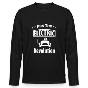 The hybrid and electric cars - Men's Premium Organic Long Sleeve Shirt - black - Front - Nico (187cm)