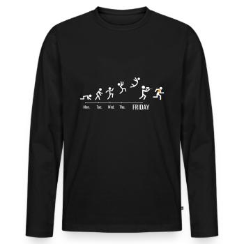 Paintball Airsoft gaming Softair Games Weekend - Men's Premium Organic Long Sleeve Shirt - black - Front - Nico (187cm)