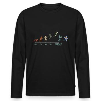 Paintball Airsoft gaming Softair Games Vintage - Men's Premium Organic Long Sleeve Shirt - black - Front - Nico (187cm)