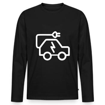 Electric car - Men's Premium Organic Long Sleeve Shirt - black - Front - Nico (187cm)