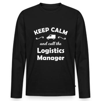 Transport und Logistik Supervisor - Männer Premium Bio Langarmshirt - Schwarz - Vorne - Nico (187cm)