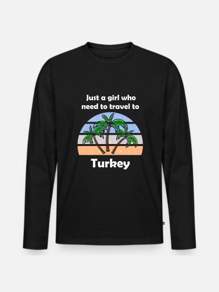 Tourist in Turkey - Men's Premium Organic Long Sleeve Shirt - black
