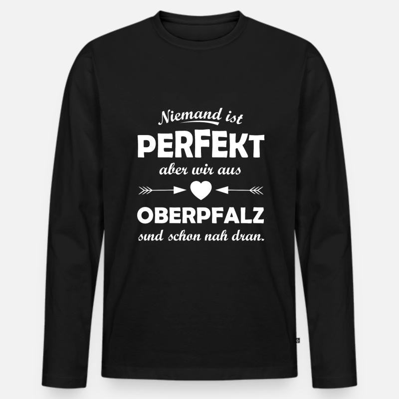 Die Oberpfälzer - Männer Premium Bio Langarmshirt - Schwarz
