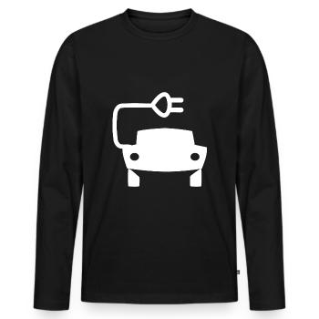 La transition des transports - T-shirt manches longues Premium bio Homme - noir - Devant - Nico (187cm)