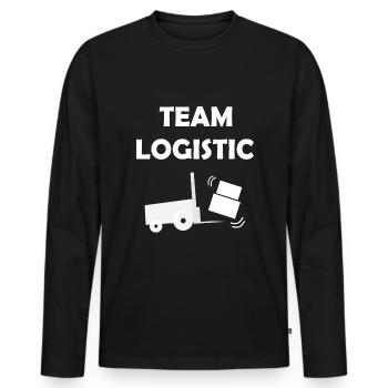Transport und Lager - Männer Premium Bio Langarmshirt - Schwarz - Vorne - Nico (187cm)