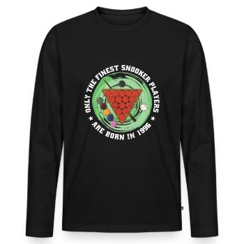 Joueur de snooker Snooker né en 1996 Anniversaire - T-shirt manches longues Premium bio Homme - noir - Devant - Nico (187cm)