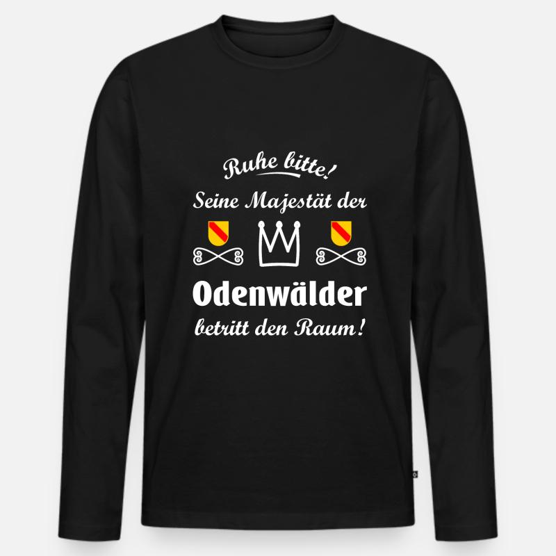 Majestät Odenwälder - Männer Premium Bio Langarmshirt - Schwarz