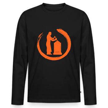 Sculpteurs Artisans Sculpteurs sur pierre Pierre - T-shirt manches longues Premium bio Homme - noir - Devant - Nico (187cm)