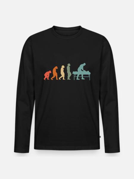 Physiotherapy Chiropractor Physio-Masseur - Men's Premium Organic Long Sleeve Shirt - black