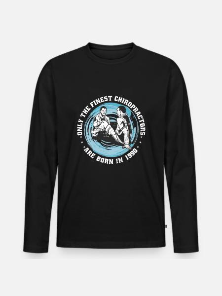 Physiotherapy born 1990 - Men's Premium Organic Long Sleeve Shirt - black