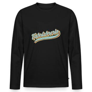 Fahrschule Vintage Fahrlehrerin - Männer Premium Bio Langarmshirt - Schwarz - Vorne - Nico (187cm)