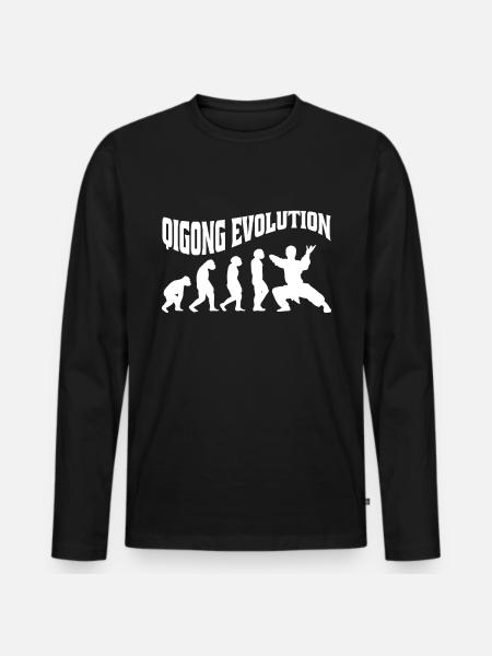 Qi-Gong Chigong Meditation Thai-Chi Evolution - Männer Premium Bio Langarmshirt - Schwarz