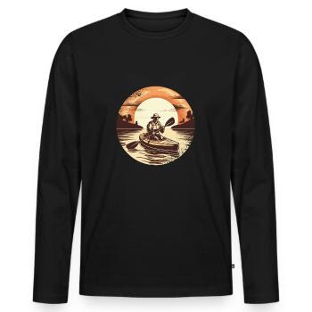 Canoe Canoe-Canoe Kayak Canoe-Kayak Canoe-Canoe - Men's Premium Organic Long Sleeve Shirt - black - Front - Nico (187cm)