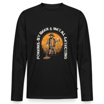 Détecteurs Sondler sonde Lustiges-Bier - T-shirt manches longues Premium bio Homme - noir - Devant - Nico (187cm)