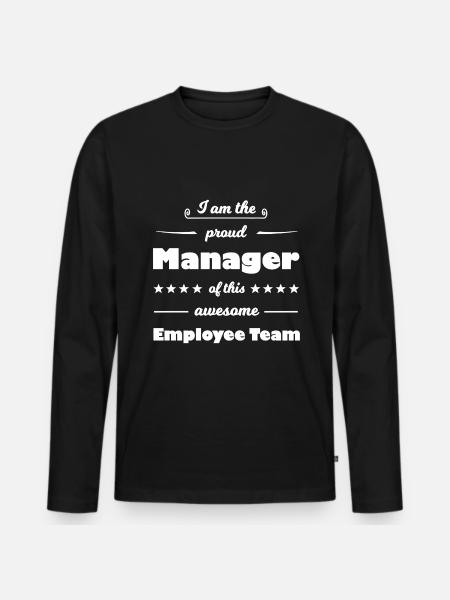 The funny manager - Men's Premium Organic Long Sleeve Shirt - black