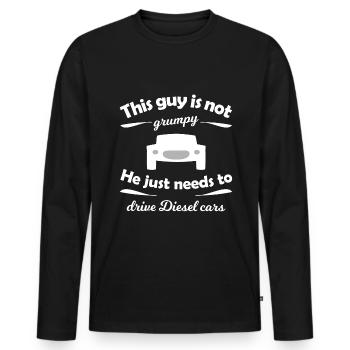 Die Diesel Autofahrer - Männer Premium Bio Langarmshirt - Schwarz - Vorne - Nico (187cm)