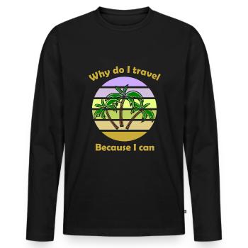 The Tourist - Men's Premium Organic Long Sleeve Shirt - black - Front - Nico (187cm)