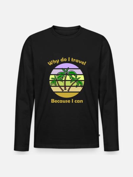 The Tourist - Men's Premium Organic Long Sleeve Shirt - black