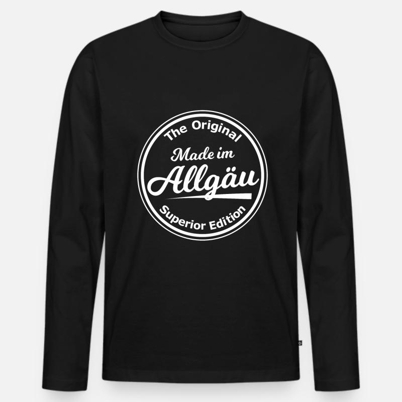 Die Allgäuer - Männer Premium Bio Langarmshirt - Schwarz