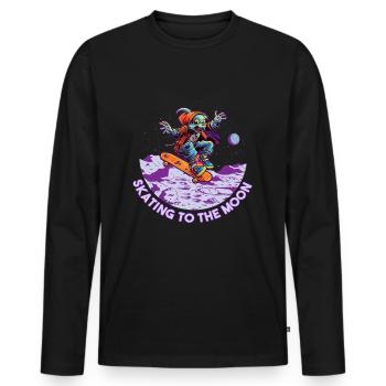 Skateboard Skater Ramp Skating Skating Funny - T-shirt manches longues Premium bio Homme - noir - Devant - Nico (187cm)