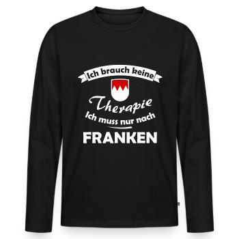 Heimweh nach dem schönen Franken - Männer Premium Bio Langarmshirt - Schwarz - Vorne - Nico (187cm)