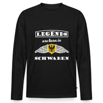 The power from Swabia - Men's Premium Organic Long Sleeve Shirt - black - Front - Nico (187cm)