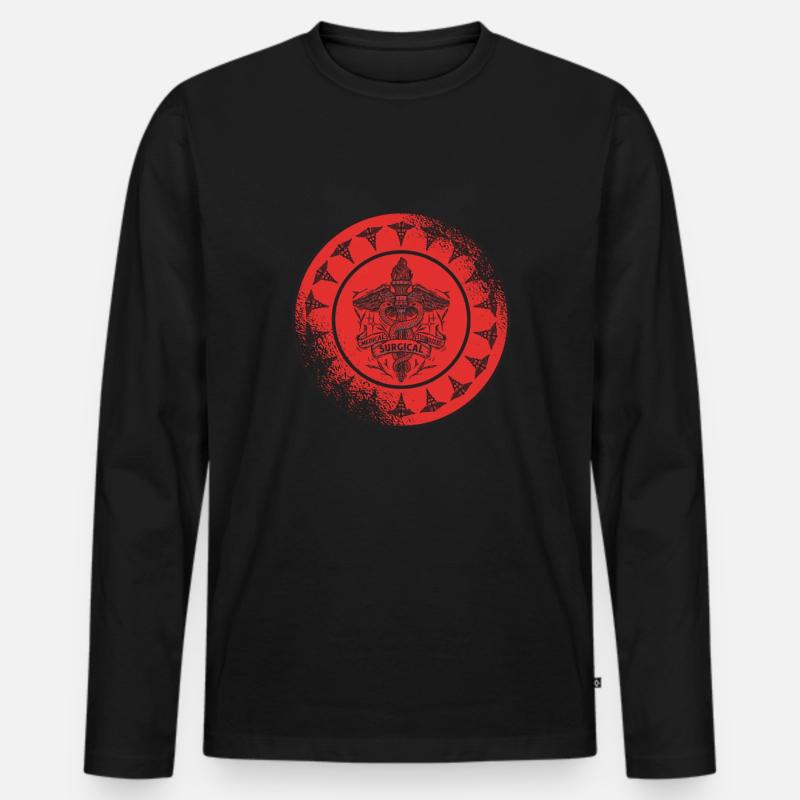 Chirurgisch-technischer Assistent - Männer Premium Bio Langarmshirt - Schwarz