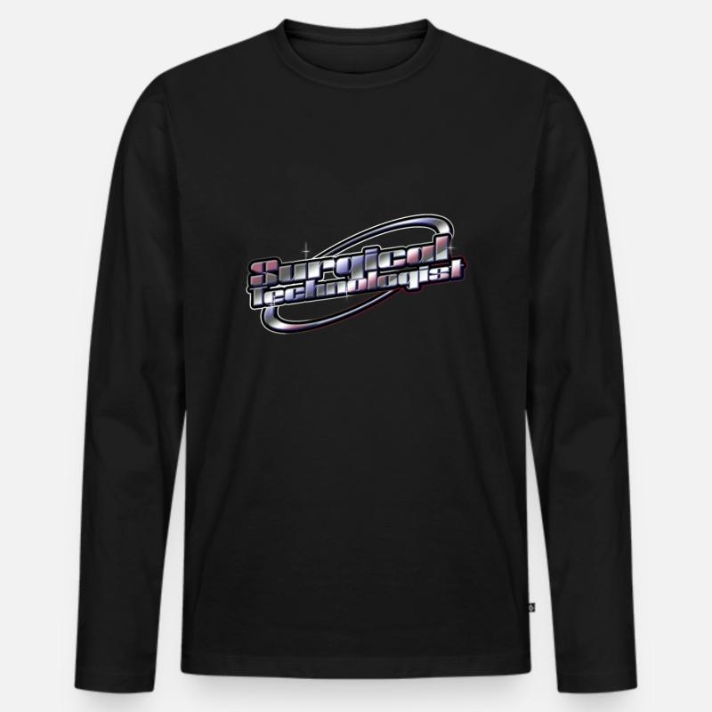 Chirurgisch-technischer Assistent Chirurg - Männer Premium Bio Langarmshirt - Schwarz