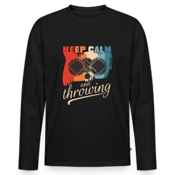 Petanque players, petanque games, bocce, petanque, balls - Men's Premium Organic Long Sleeve Shirt - black - Front - Nico (187cm)