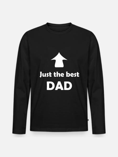 For the super dad - Men's Premium Organic Long Sleeve Shirt - black