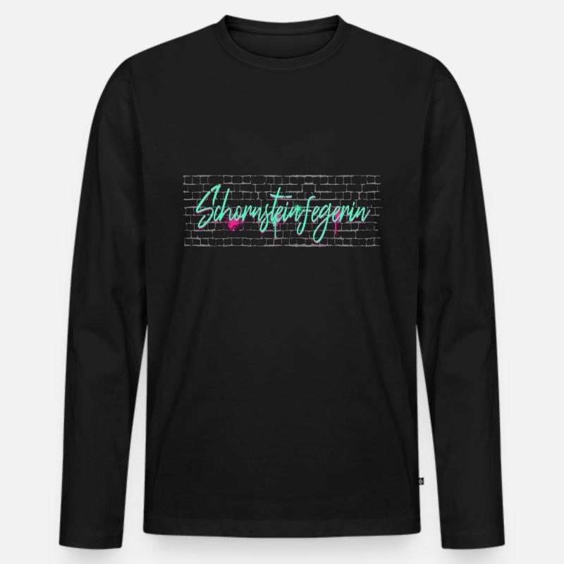 Schornsteinfeger Abschluss-Geschenk - Männer Premium Bio Langarmshirt - Schwarz
