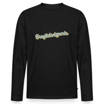 Illustrator Abschluss-Geschenk Grafikdesignerin - Männer Premium Bio Langarmshirt - Schwarz - Vorne - Nico (187cm)