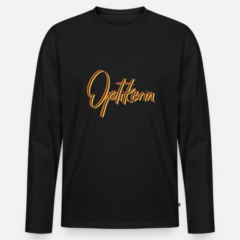 Optiker Abschluss-Geschenk Optikerin - Männer Premium Bio Langarmshirt - Schwarz