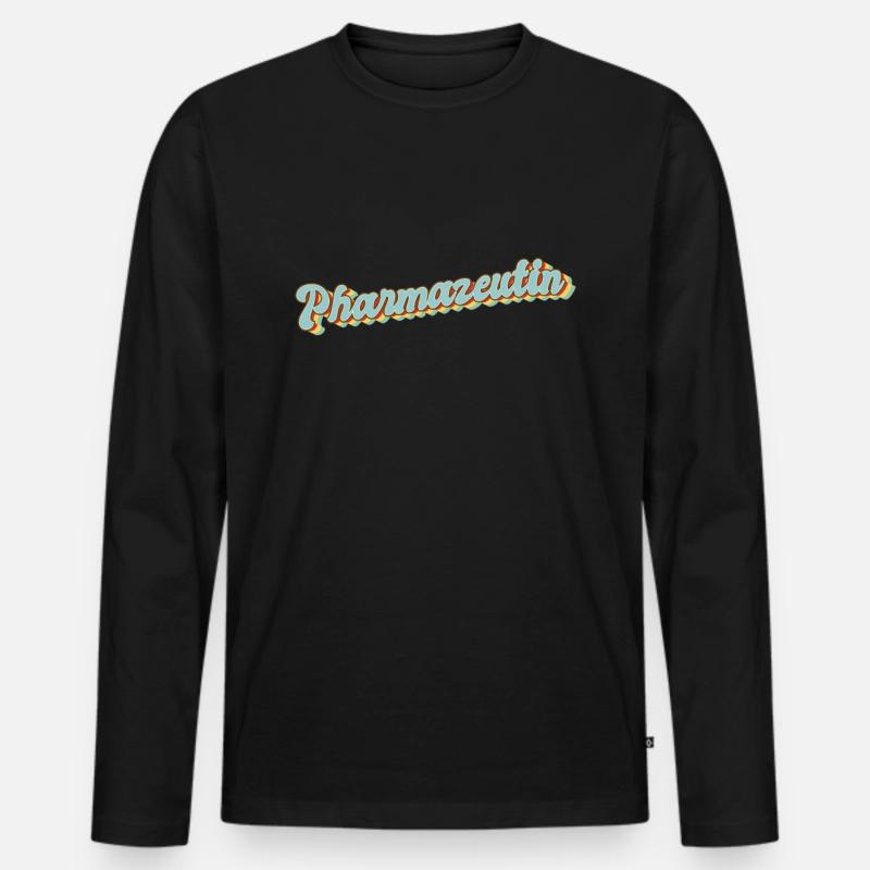 Laborant Abschluss-Geschenk Pharmazeutin - Männer Premium Bio Langarmshirt - Schwarz