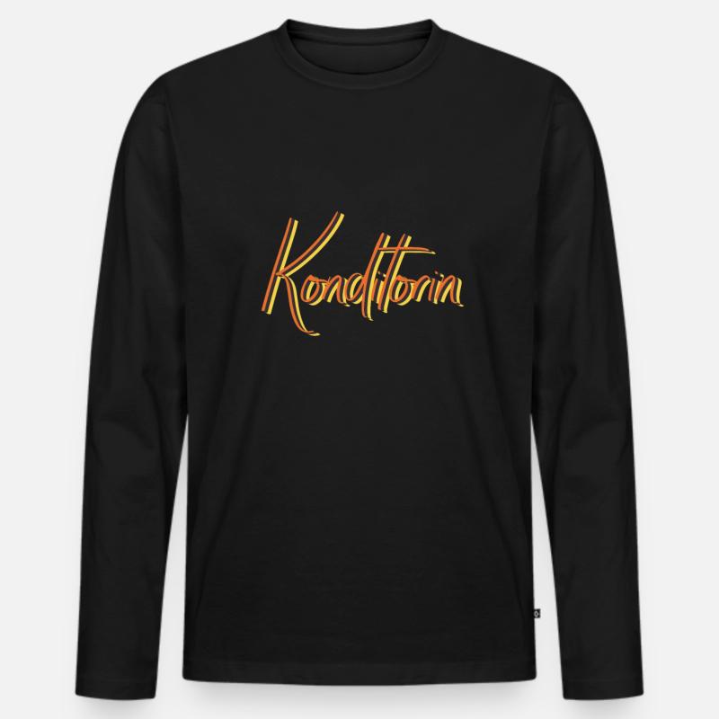 Bäcker Abschluss-Geschenk Konditorin - Männer Premium Bio Langarmshirt - Schwarz