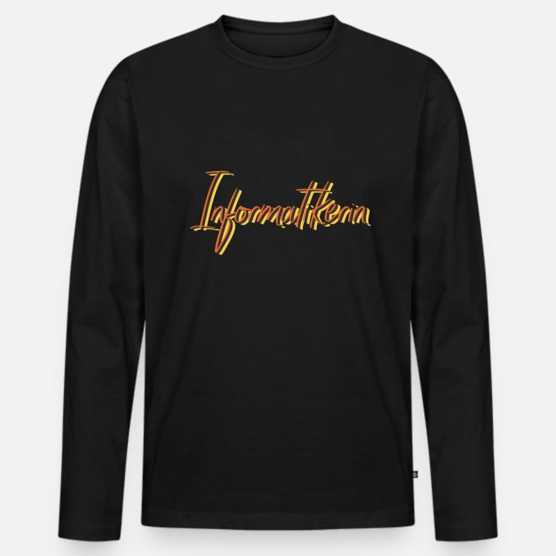 Programmierer Abschluss-Geschenk Informatikerin - Männer Premium Bio Langarmshirt - Schwarz