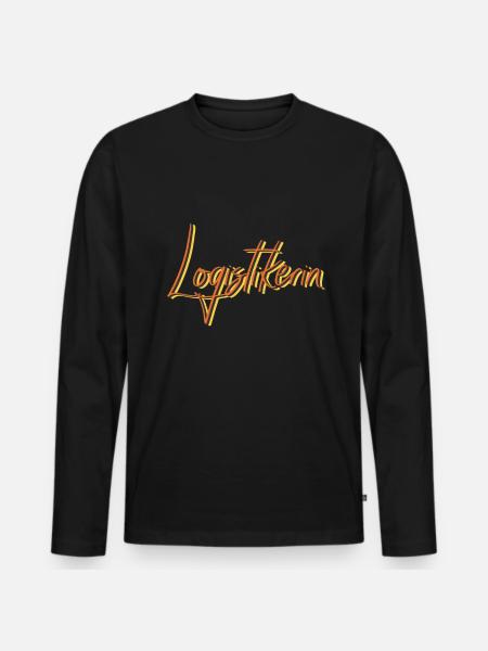 Logistics Graduation Gift Logistician - Men's Premium Organic Long Sleeve Shirt - black