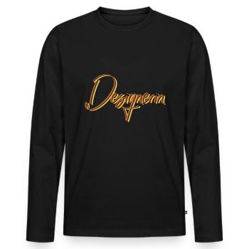 Illustrator Abschluss-Geschenk Designerin - Männer Premium Bio Langarmshirt - Schwarz - Vorne - Nico (187cm)