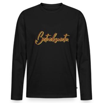 BWL Abschluss-Geschenk Betriebswirtin - Männer Premium Bio Langarmshirt - Schwarz - Vorne - Nico (187cm)