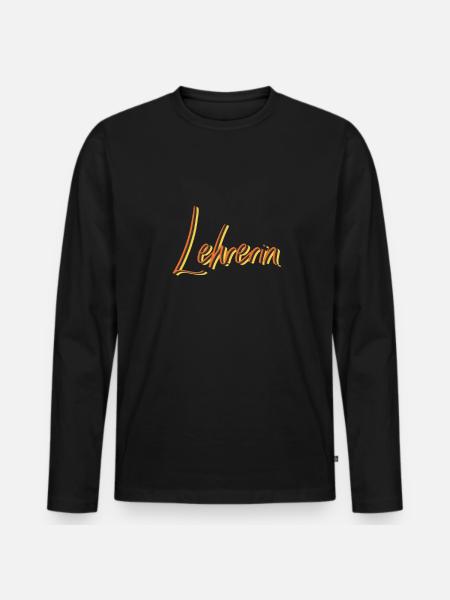 Schule Abschluss-Geschenk Lehrerin - Männer Premium Bio Langarmshirt - Schwarz